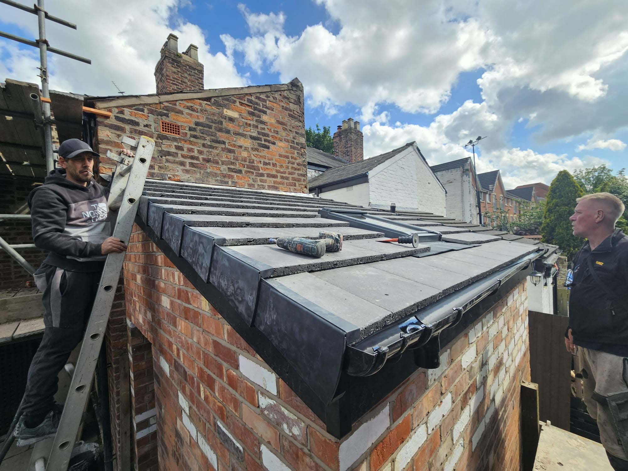 Builders Didsbury. In progress roof installation from M20 Builders Ltd.