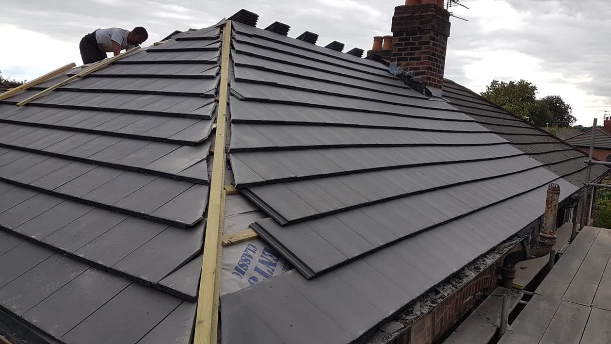 Builders Didsbury. In progress roof installation from M20 Builders Ltd.